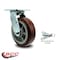 Service Caster 6 Inch Polyurethane Swivel Caster with Roller Bearing and Swivel Lock SCC SCC-30CS620-PPUR-BSL - alternate 4